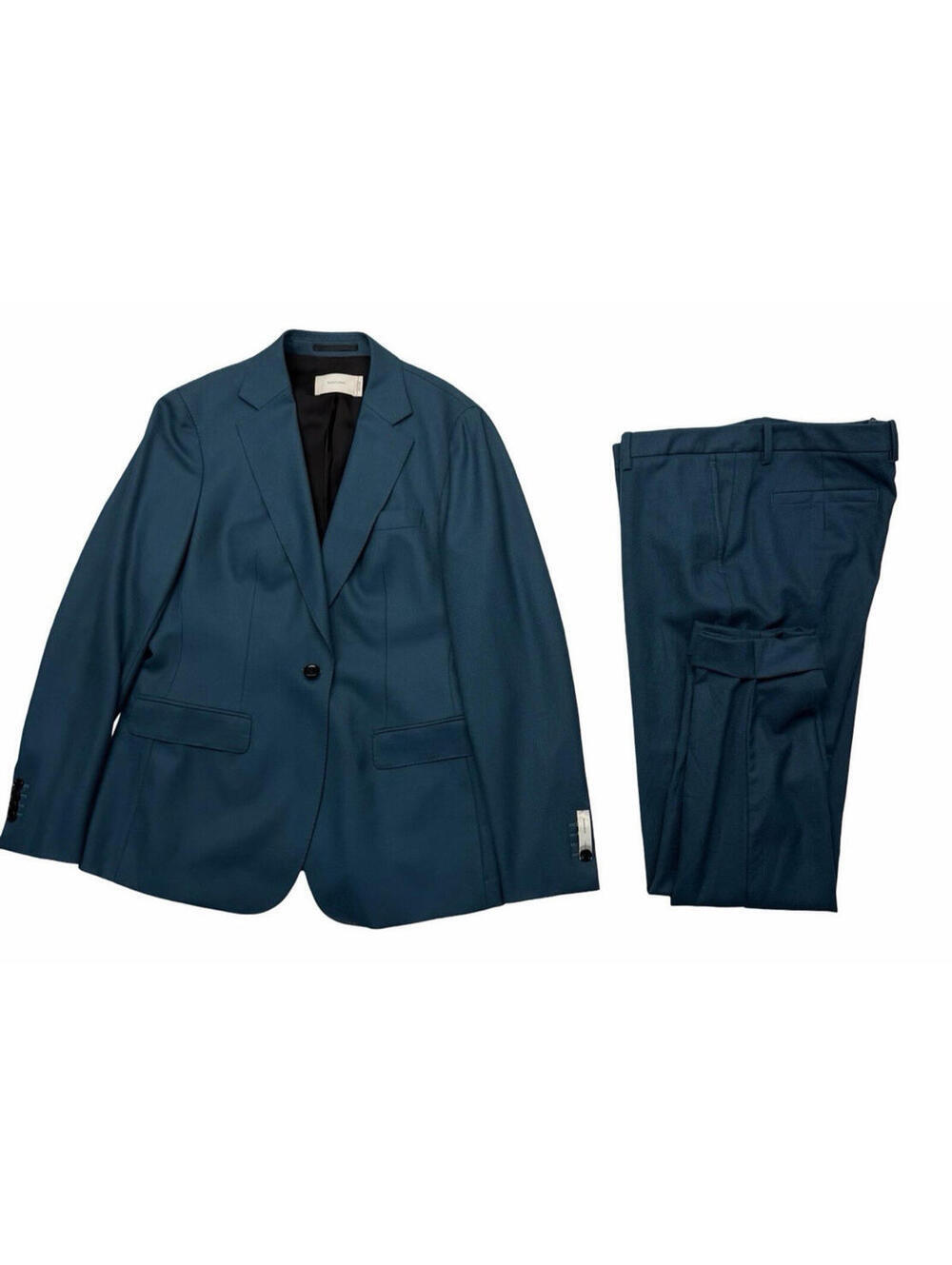 Suistudio Women's Cameron Robin Slim Fit Wool Suit Teal Blue Size US 12